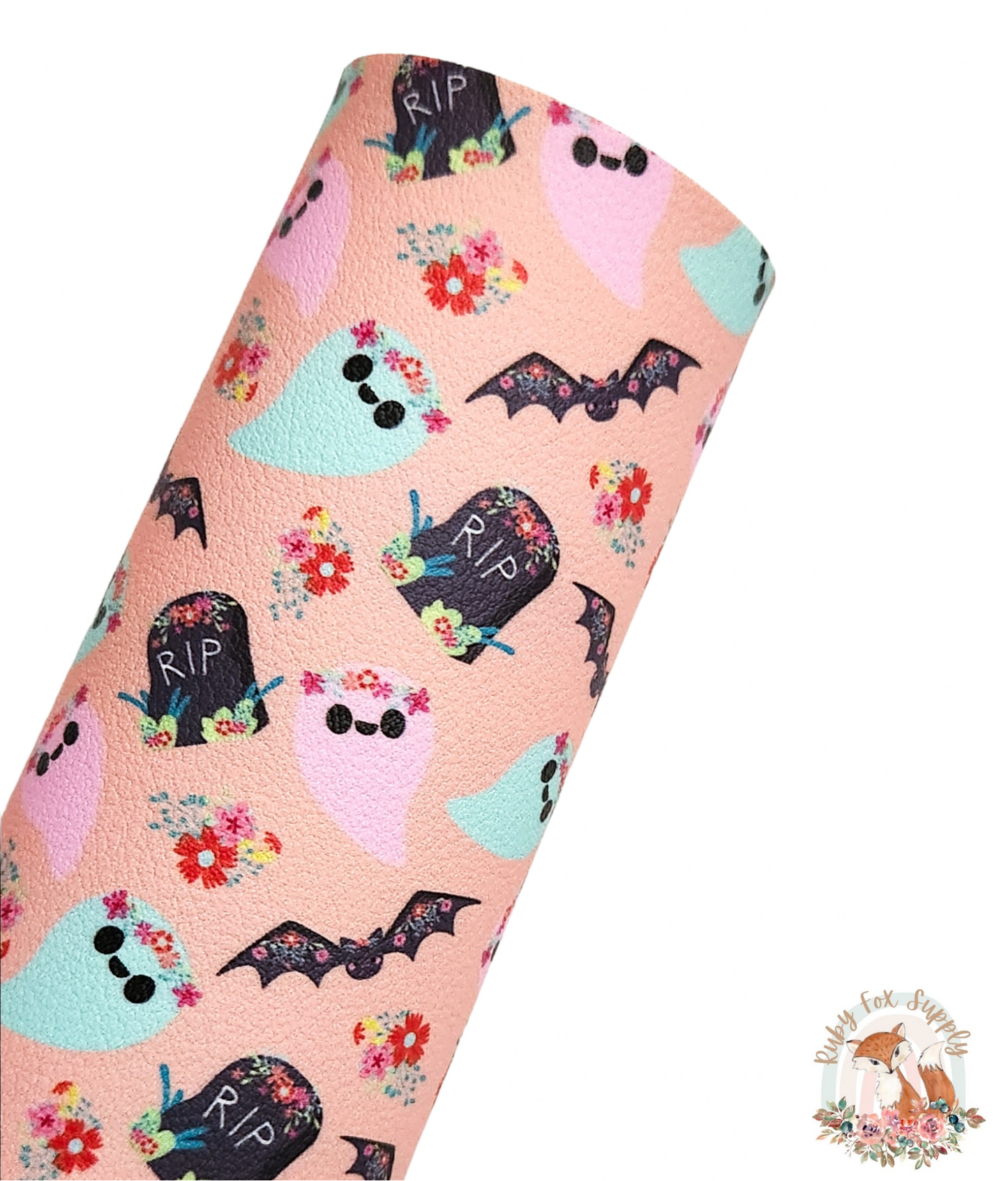 RIP Ghosts 9x12 faux leather sheet