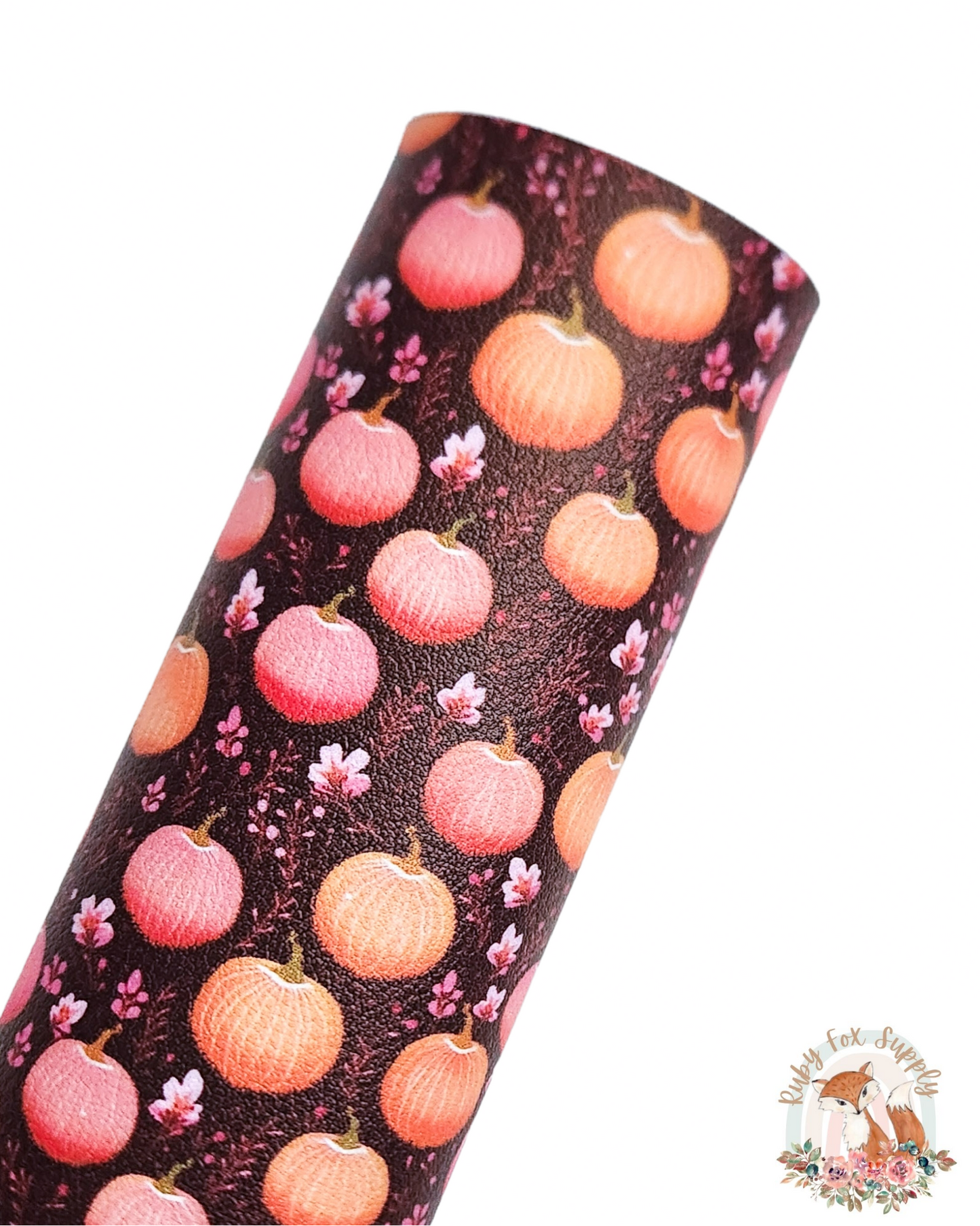 Maroon Pumpkin 9x12 faux leather sheet
