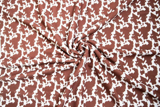 Brown Cow Print Bullet Fabric Strip