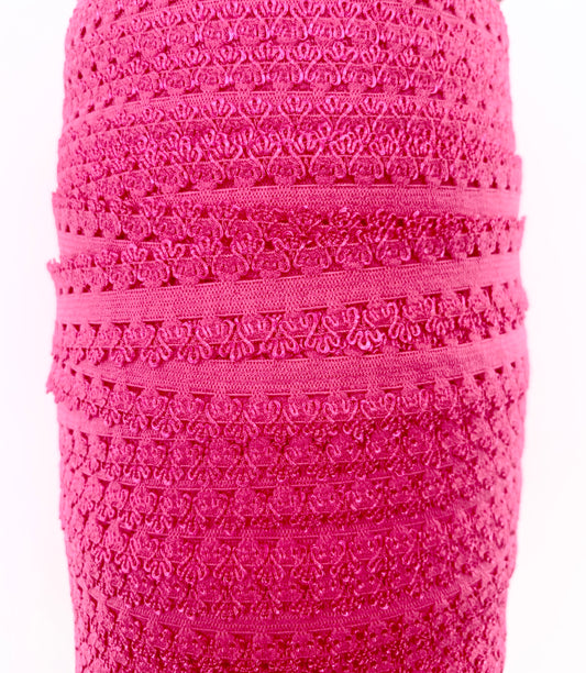 Hot Pink Picot Elastic