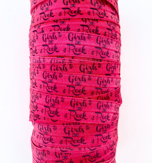 Girls Rule Fold Over Elastic