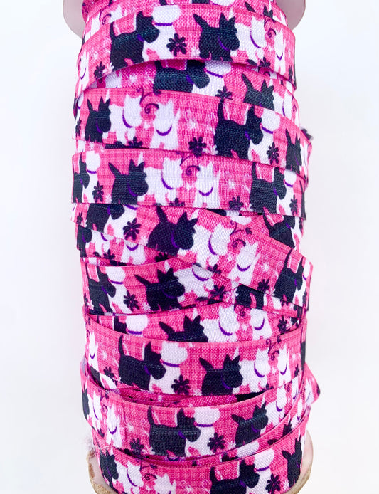 Scottie Dog Fold Over Elastic