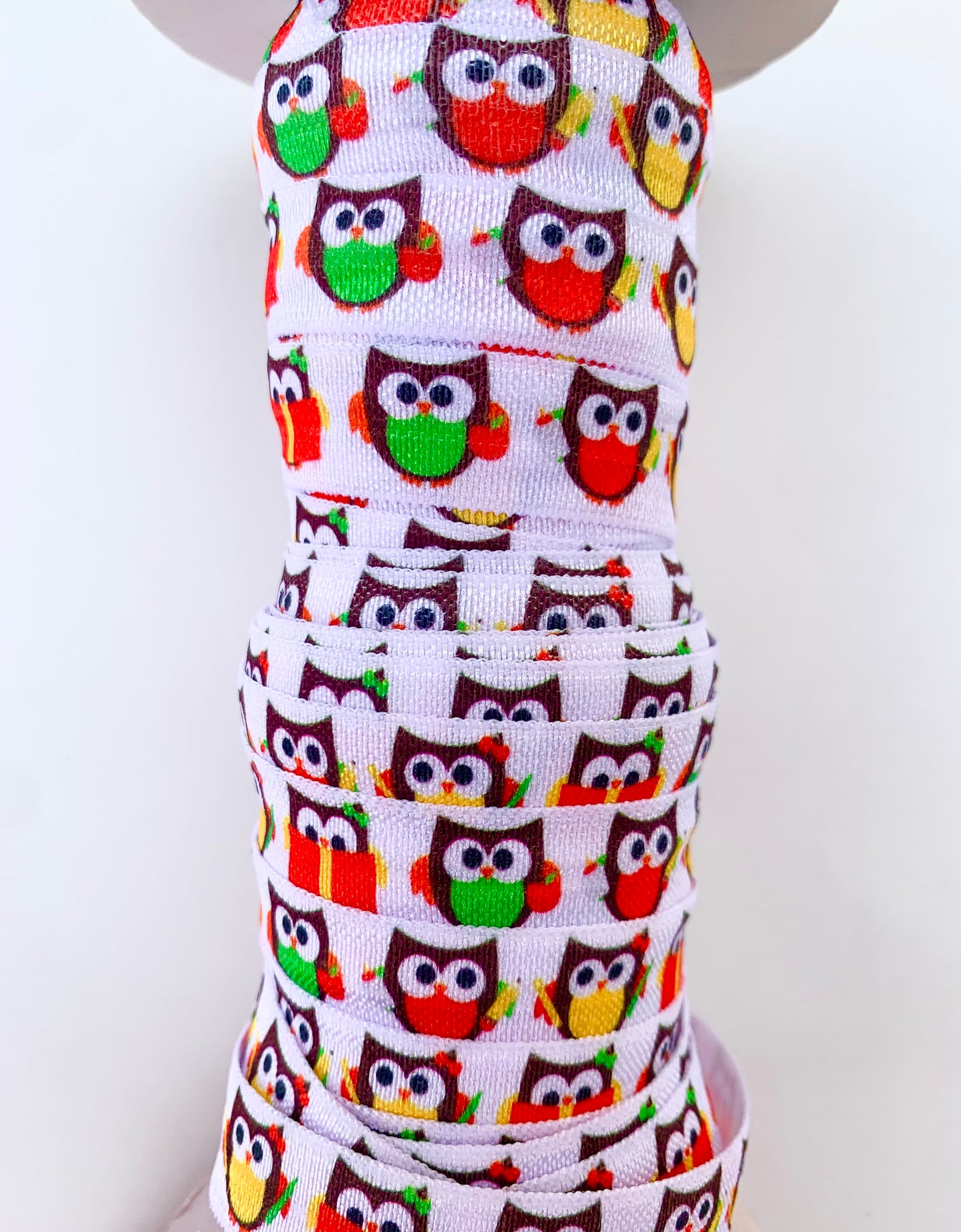 School Owls Fold Over Elastic