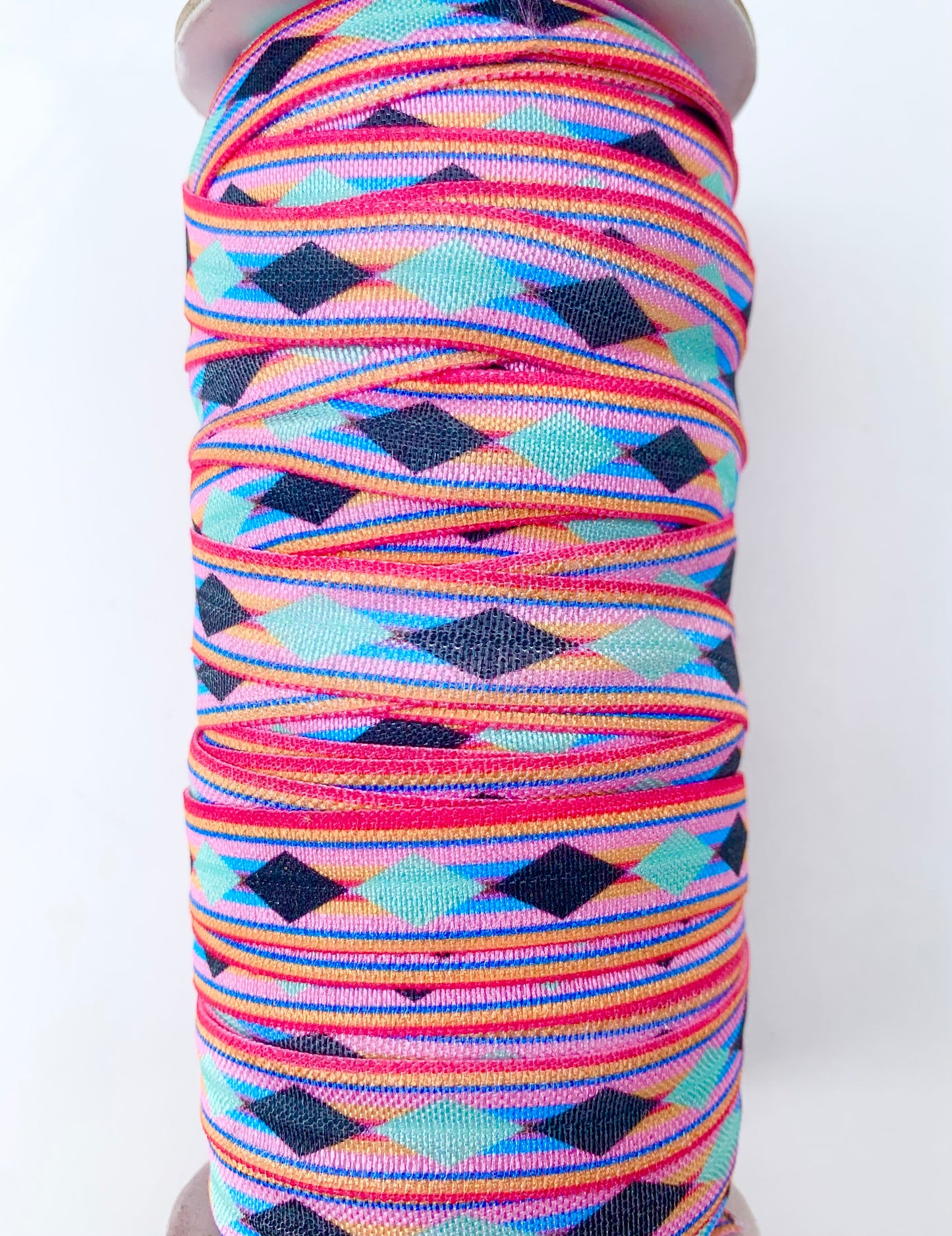 Diamond Aztec Fold Over Elastic