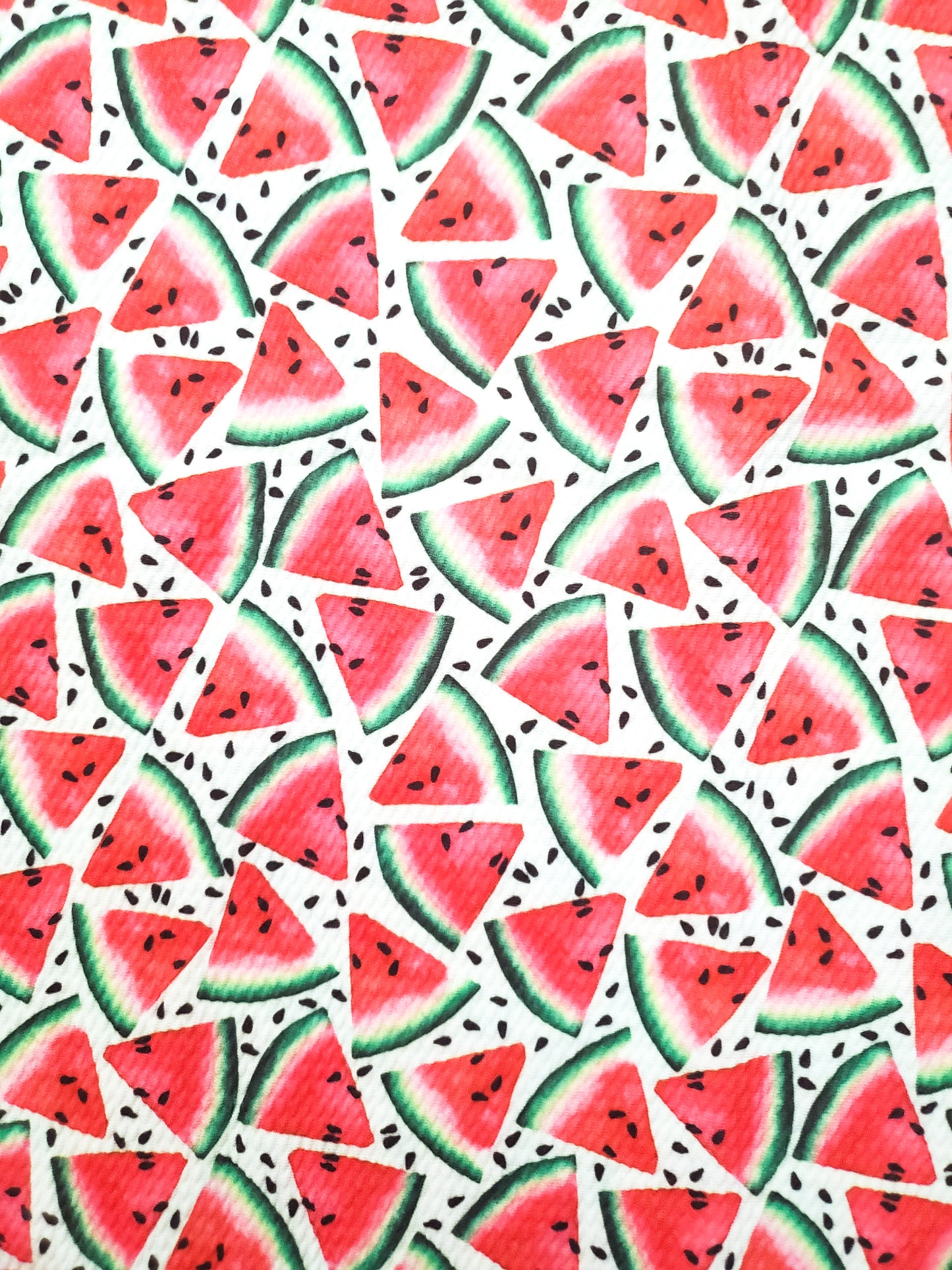 Watermelon with Seeds Bullet Fabric Strip