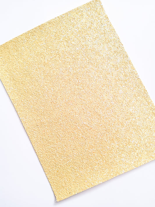 Daffodil Chunky Glitter 9x12 faux leather sheet