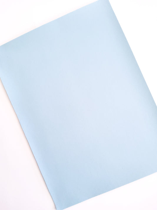 Light Blue Smooth 9x12 faux leather sheet