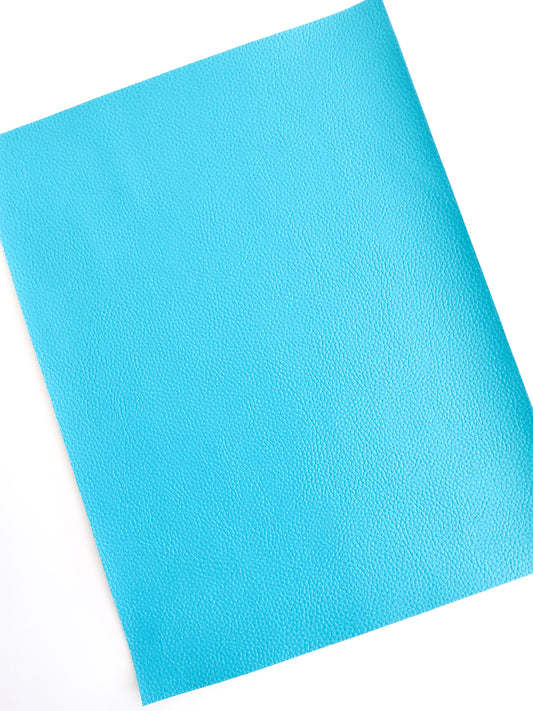 Aqua Blue Pebbled 9x12 faux leather sheet