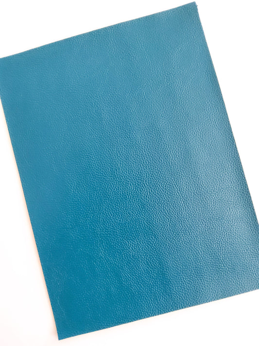 Teal Pebbled 9x12 faux leather sheet