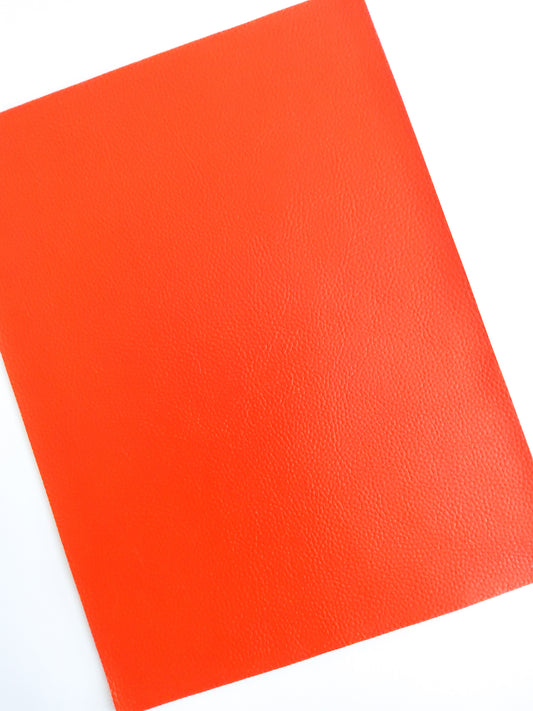 Orange Pebbled 9x12 faux leather sheet