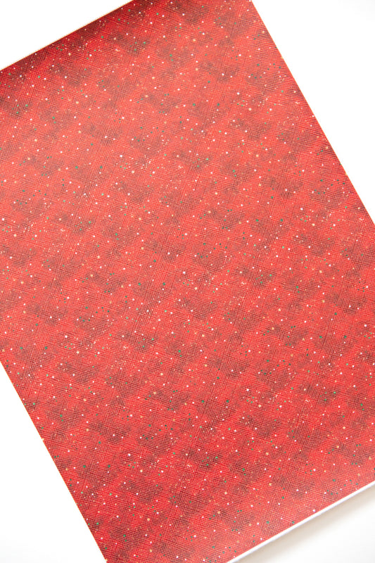 Red Speckle 9x12 faux leather sheet
