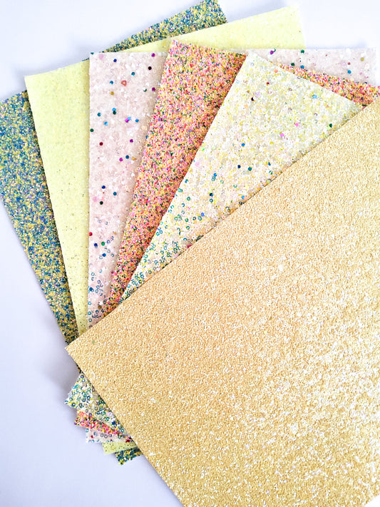 Shades of Yellow Chunky Glitter Set