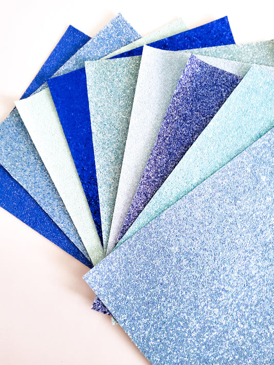 Shades of Blue Chunky Glitter Set