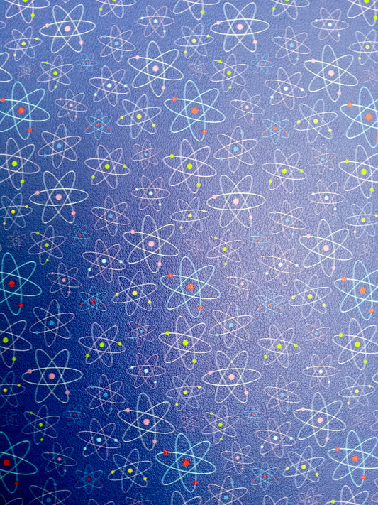Molecule Blue 9x12 faux leather sheet