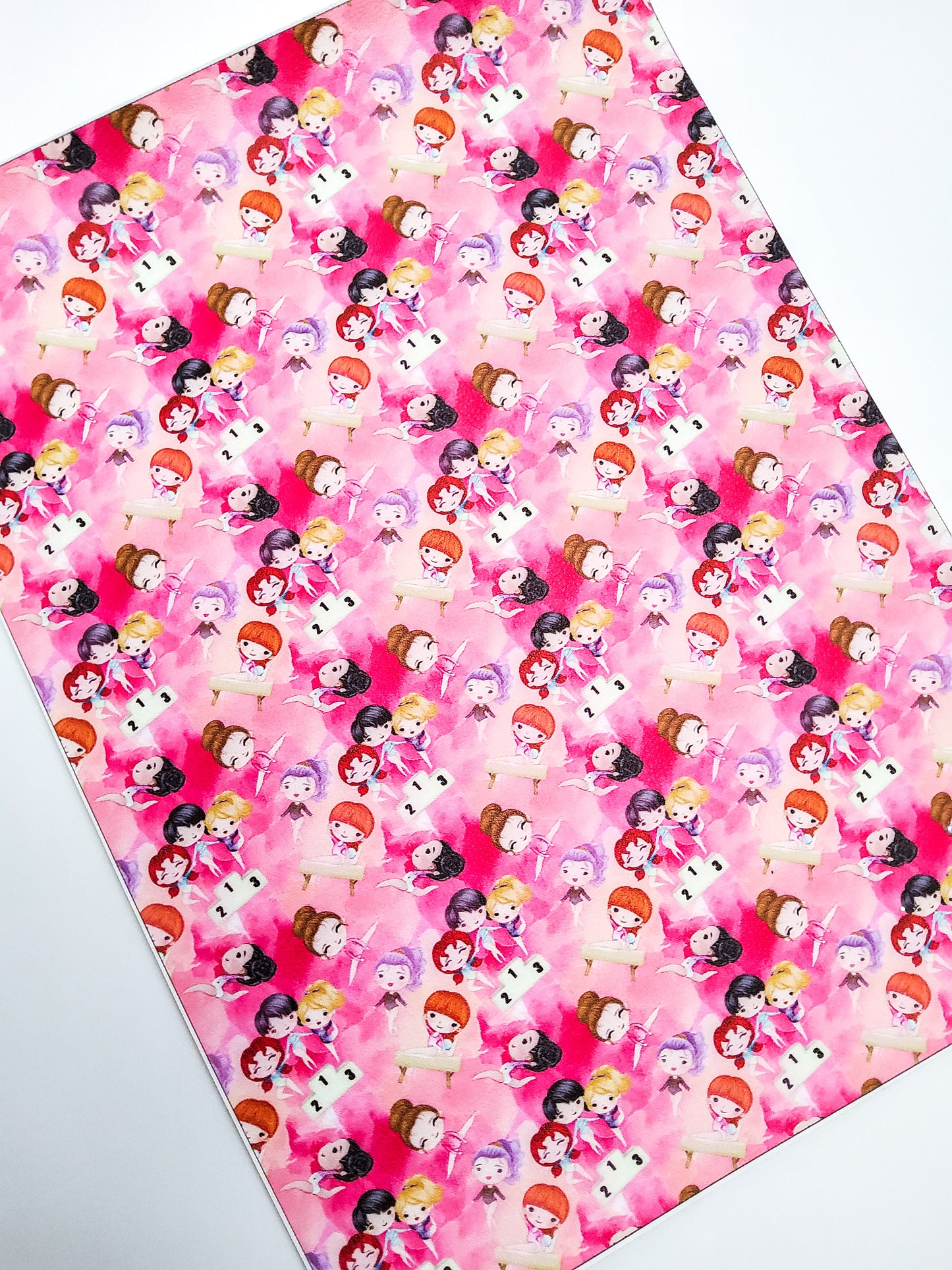 Gymnastics 9x12 faux leather sheet