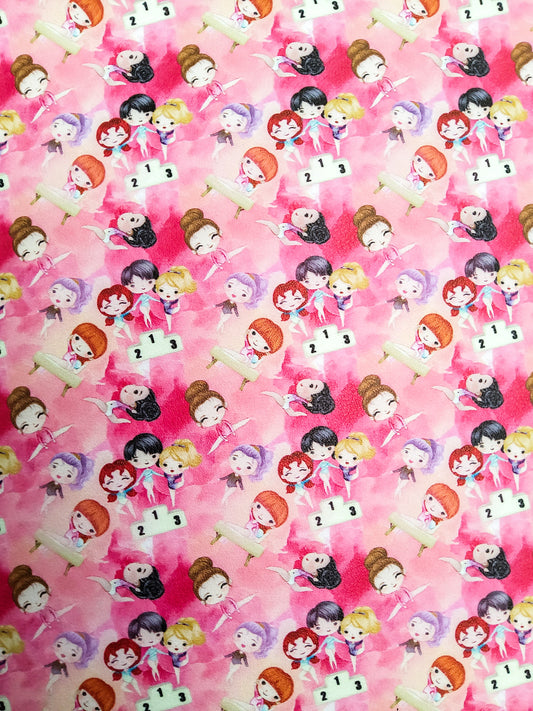Gymnastics 9x12 faux leather sheet