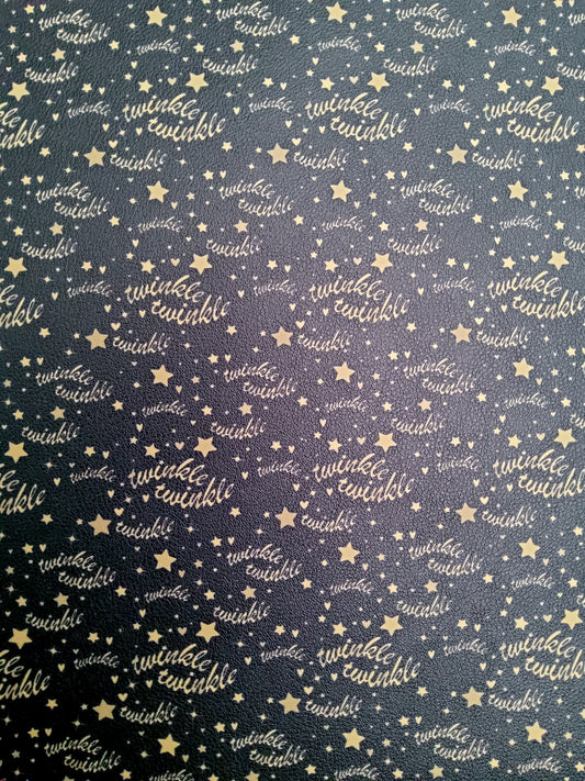 Twinkle Twinkle 9x12 faux leather sheet