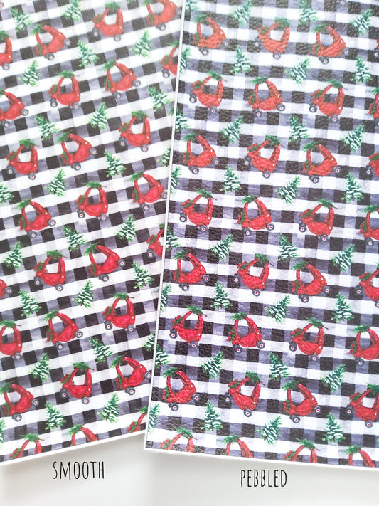 Christmas Coupes 9x12 faux leather sheet