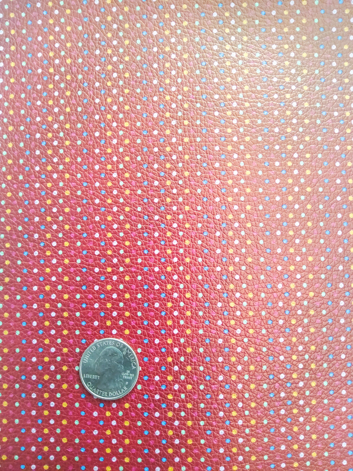 Fall Dots 9x12 faux leather sheet