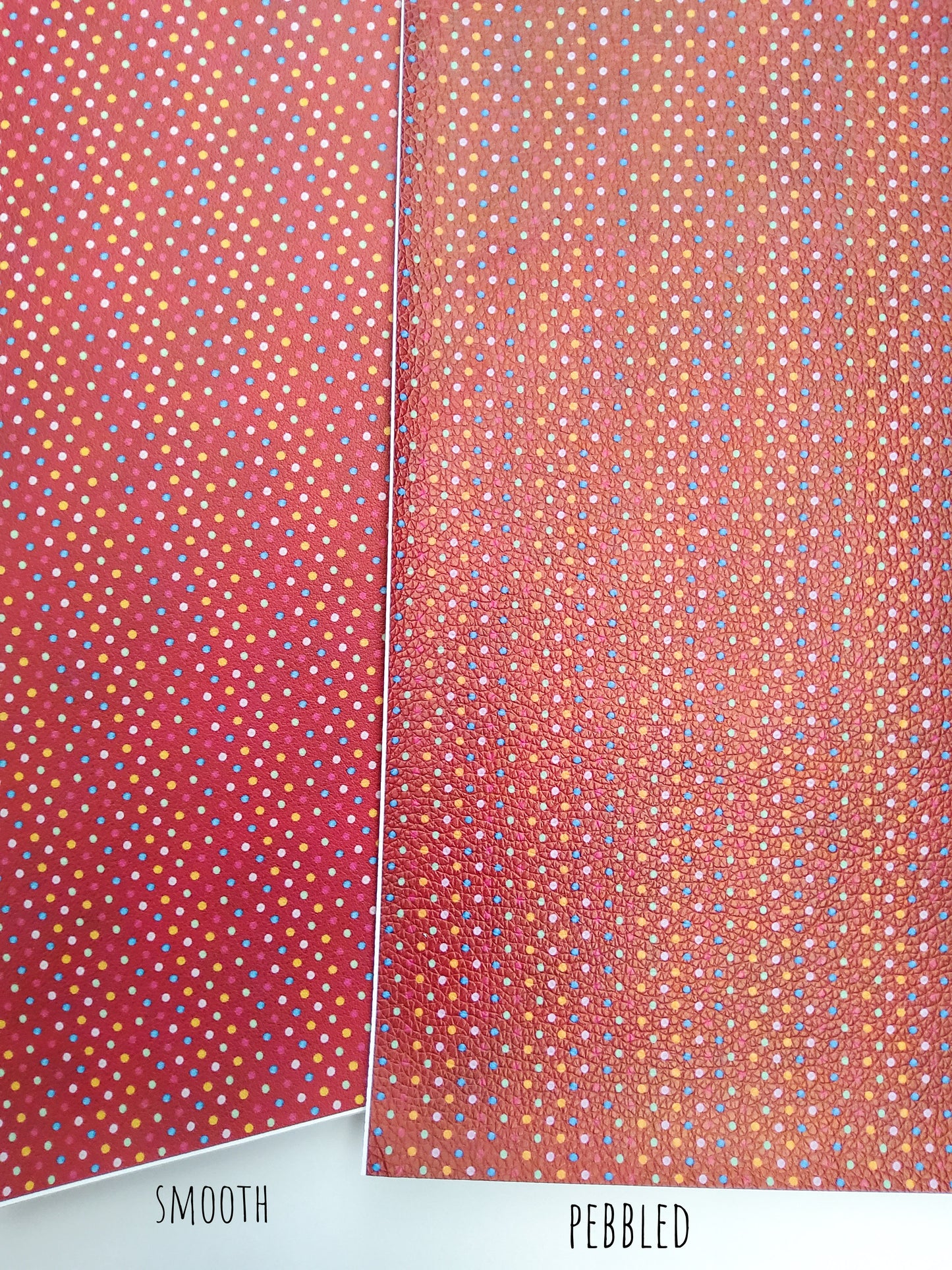 Fall Dots 9x12 faux leather sheet