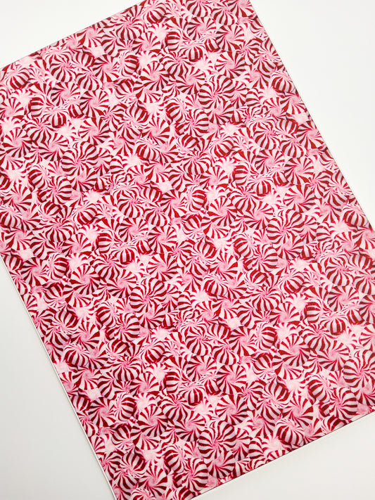 Peppermint 9x12 faux leather sheet