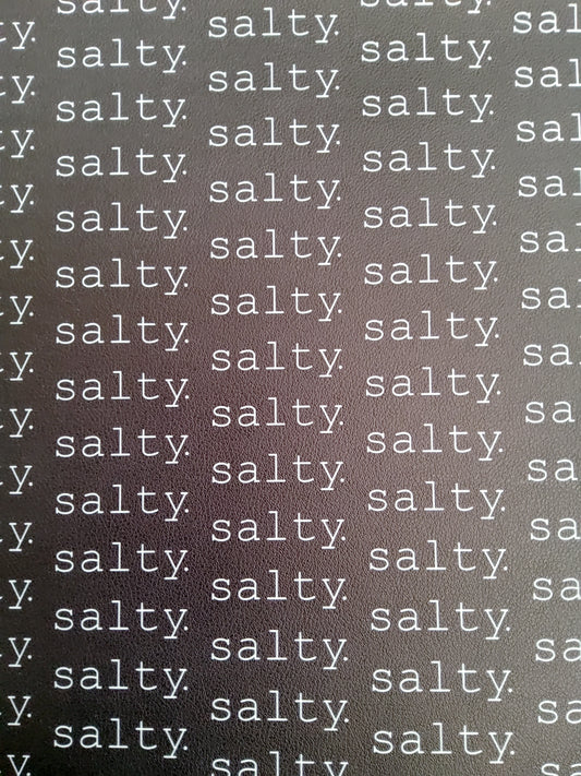 Salty Black 9x12 faux leather sheet