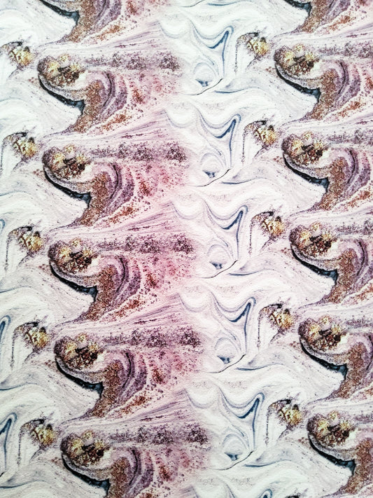 White Pink Marble 9x12 faux leather sheet