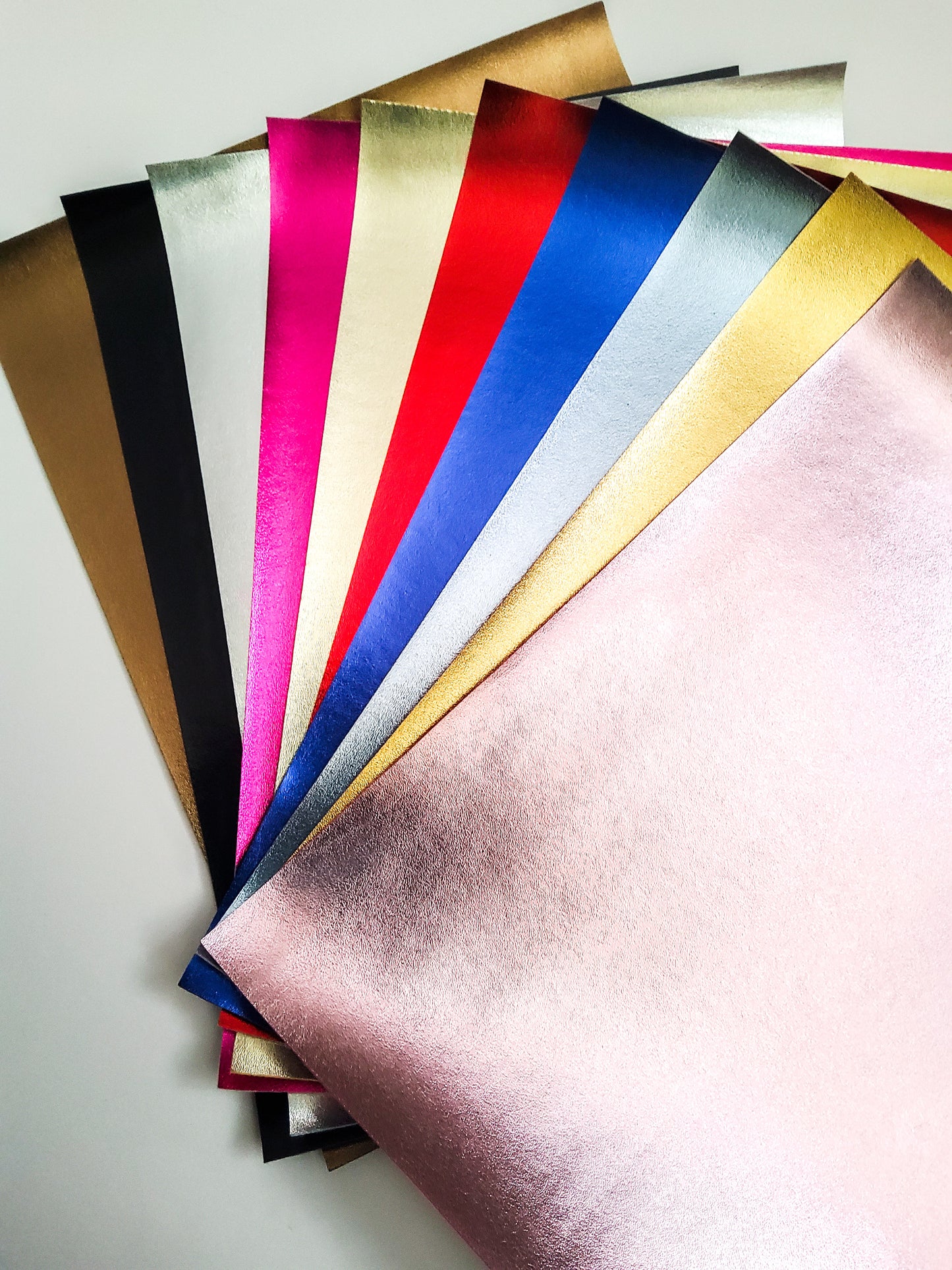 Metallic Smooth Set 9x12 faux leather sheet