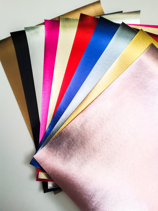Metallic Smooth Set 9x12 faux leather sheet