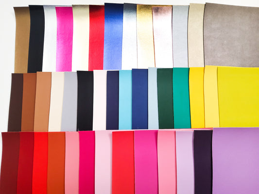 Full Solid Smooth Set 9x12 faux leather sheet