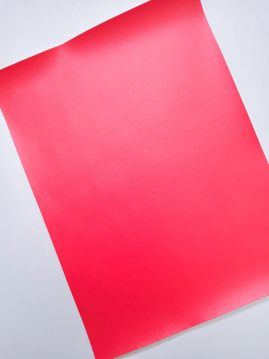 Coral Pink Smooth 9x12 faux leather sheet