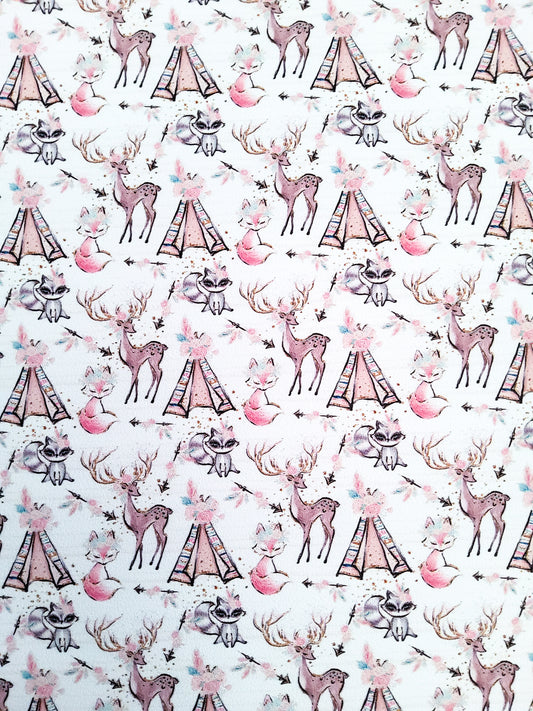 Tribal Pink 9x12 faux leather sheet