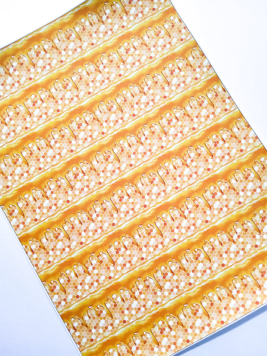 Honeycomb Drip 9x12 faux leather sheet