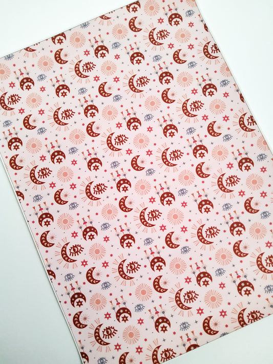 Muted Witch Icons 9x12 faux leather sheet