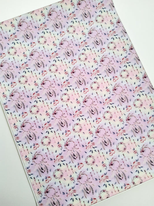 Pastel Dreamcatcher 9x12 faux leather sheet