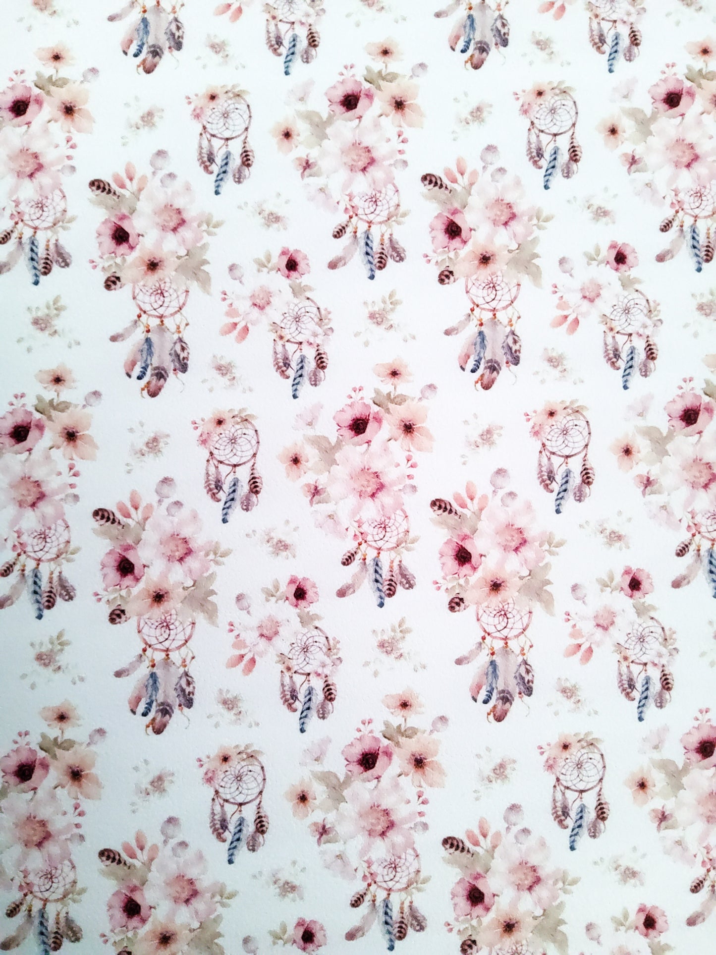 Floral Dreamcatcher 9x12 faux leather sheet