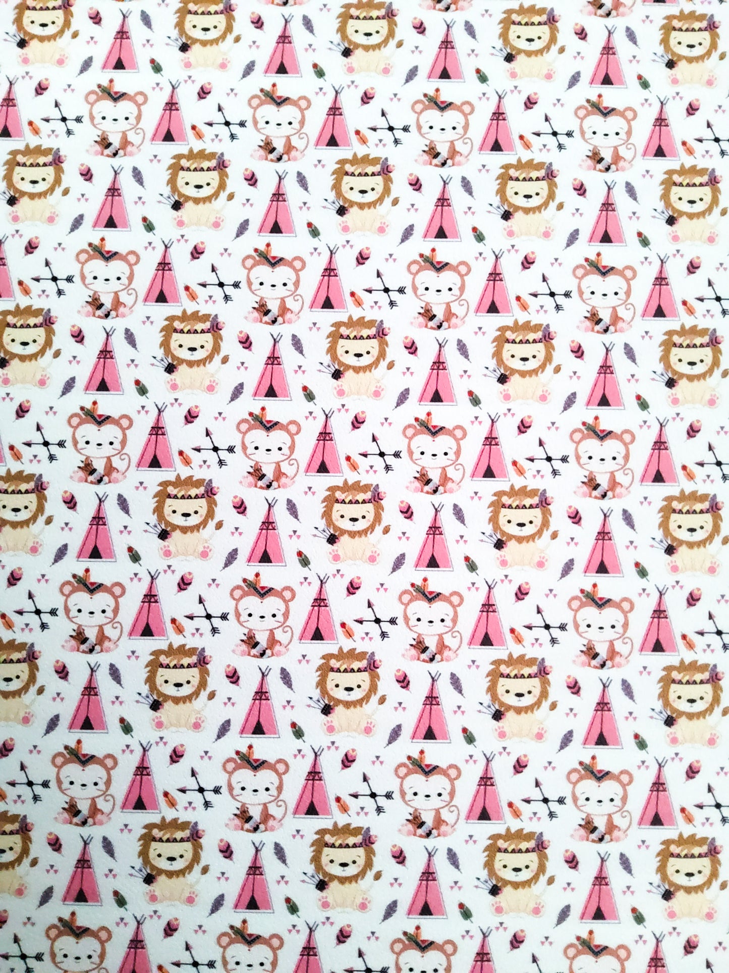 Tribal Lion 9x12 faux leather sheet