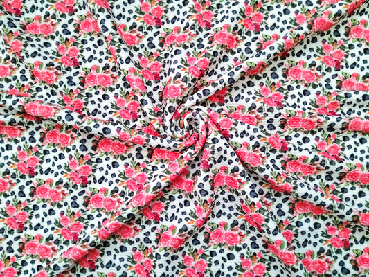 Floral Animal Print Bullet Fabric Strip