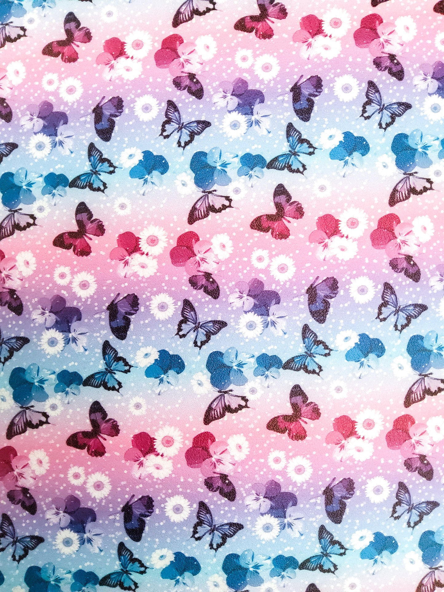 Pastel Butterfly 9x12 faux leather sheet