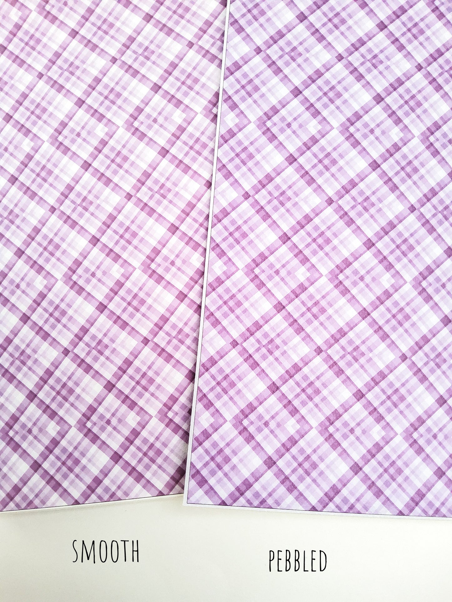 Purple Diamond Plaid 9x12 faux leather sheet