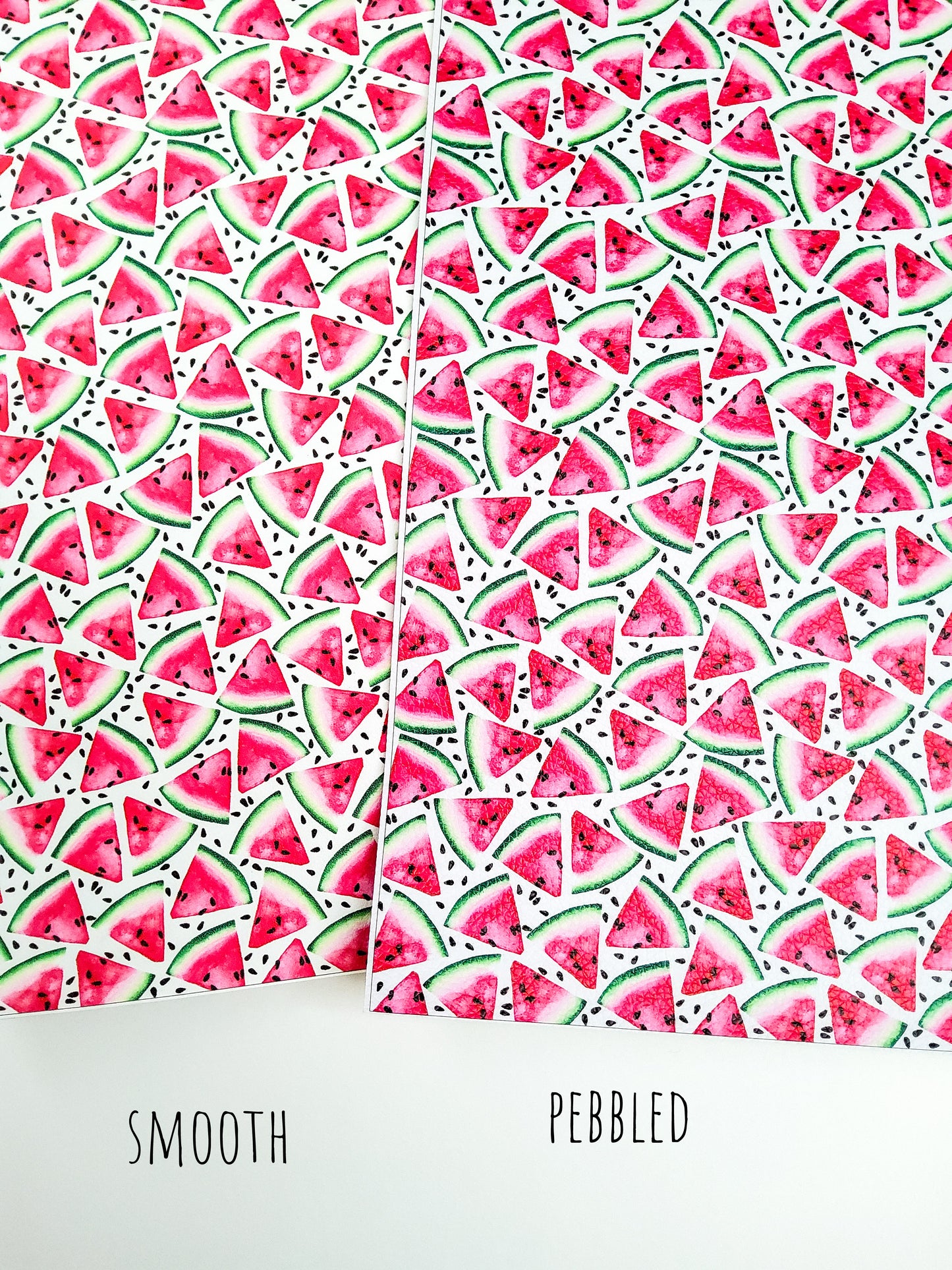 Watermelon Slices and Seeds 9x12 faux leather sheet