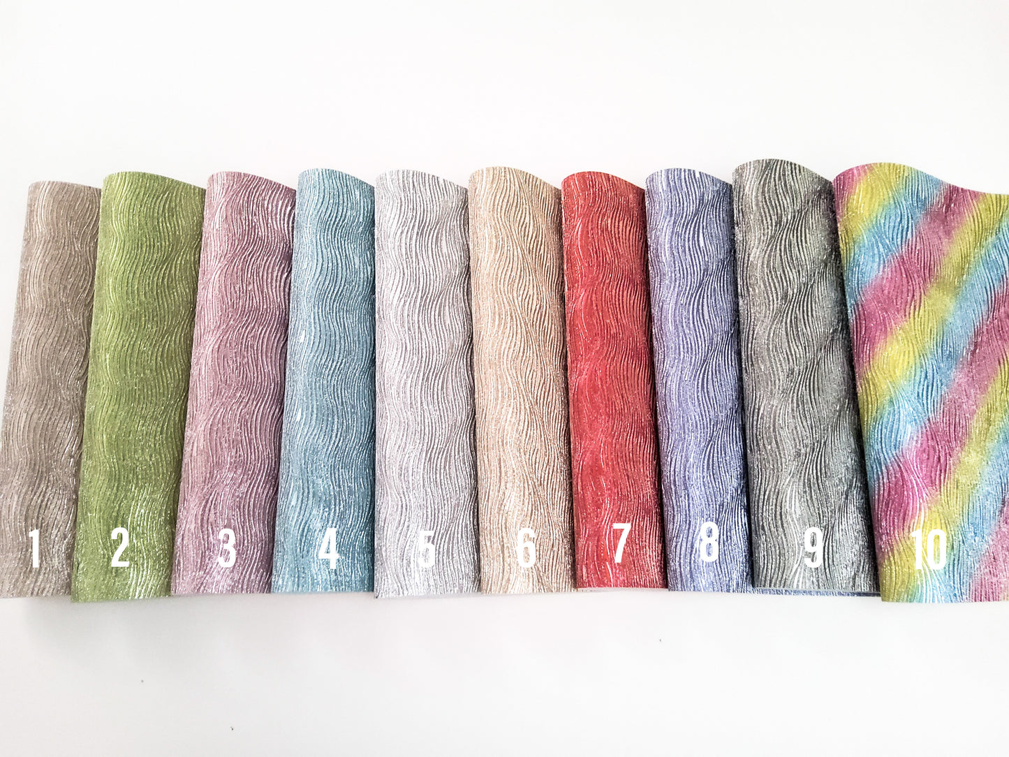 Wavy Glitter Sheet (and Set) 9x12 faux leather sheet