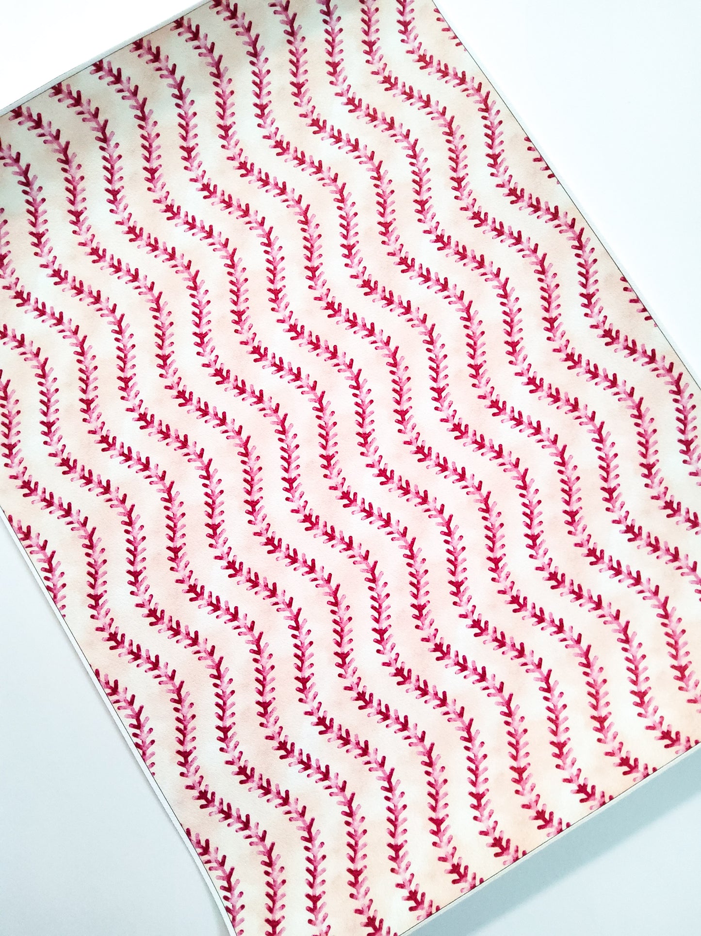 Baseball Stitches 9x12 faux leather sheet