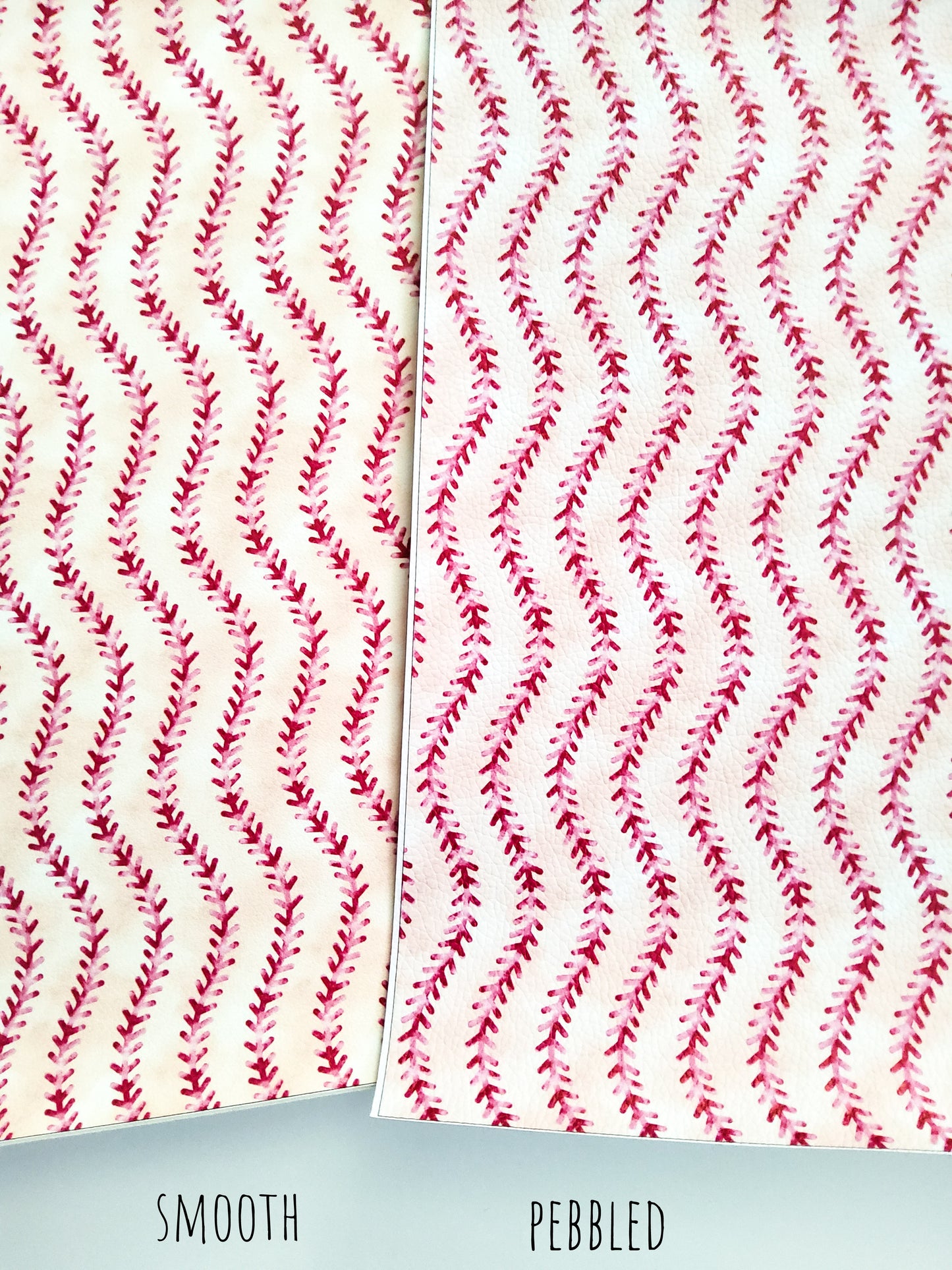 Baseball Stitches 9x12 faux leather sheet