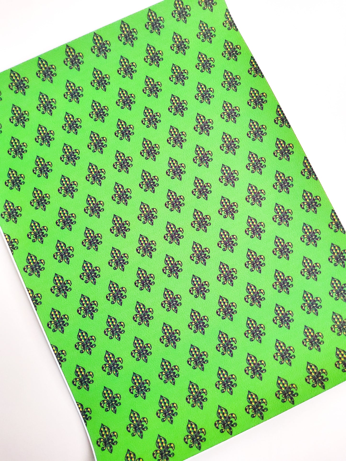 Mardi Gras 9x12 faux leather sheet
