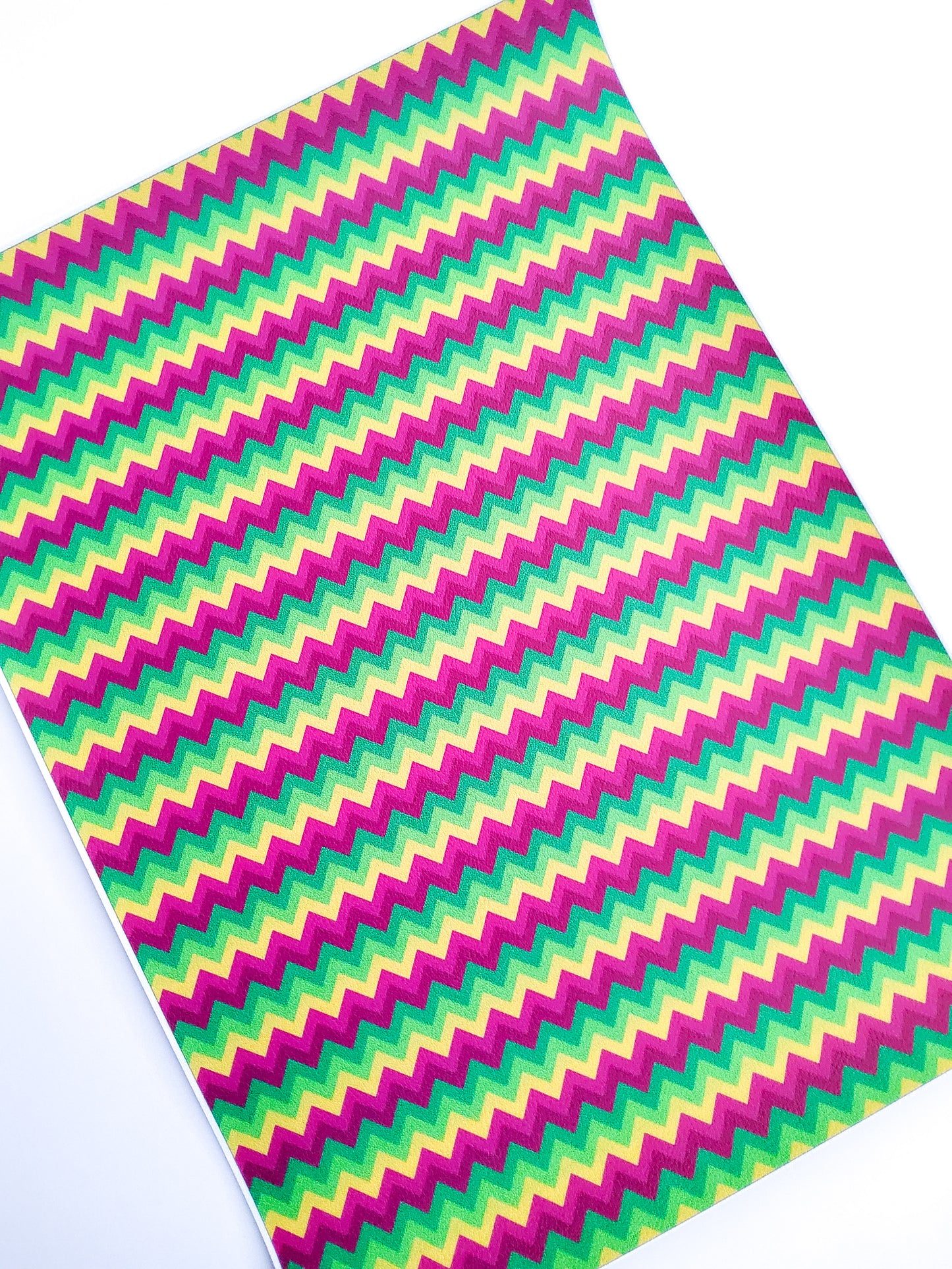 Mardi Gras Chevron 9x12 faux leather sheet