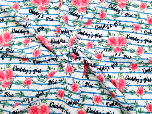 Floral Daddy's Girl Bullet Fabric Strip