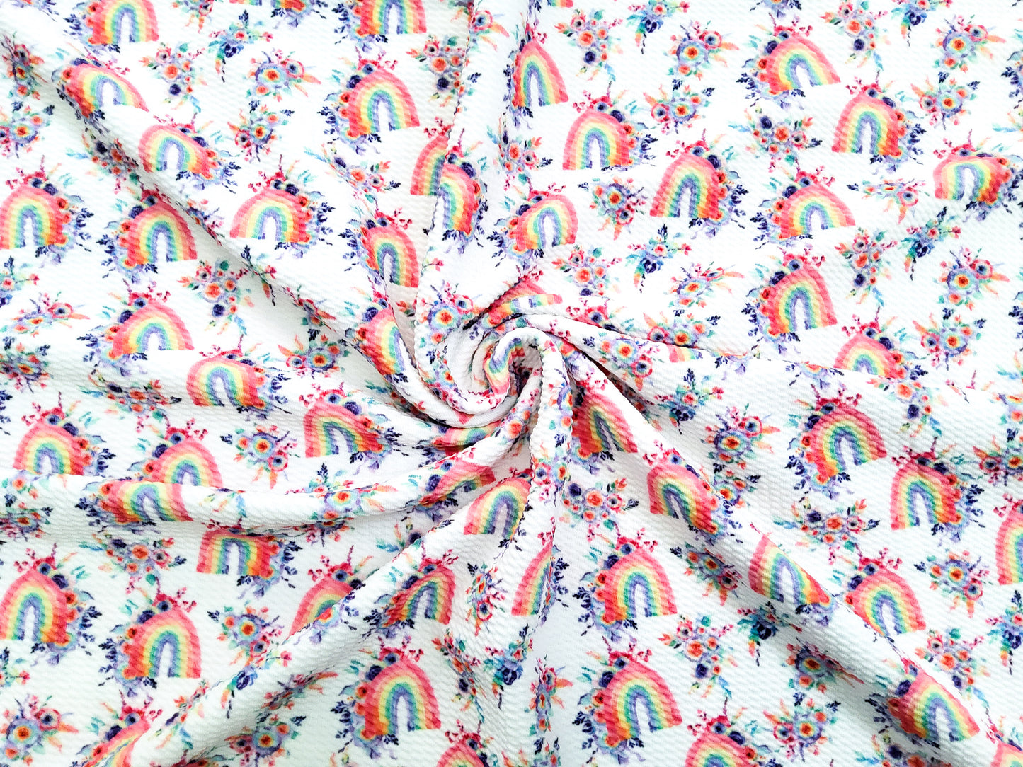 Floral Rainbows Bullet Fabric Strip
