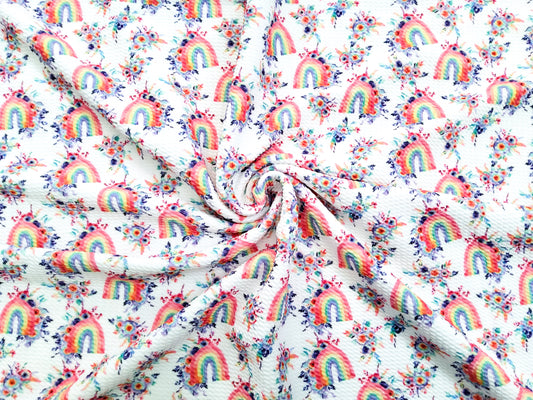 Floral Rainbows Bullet Fabric Strip