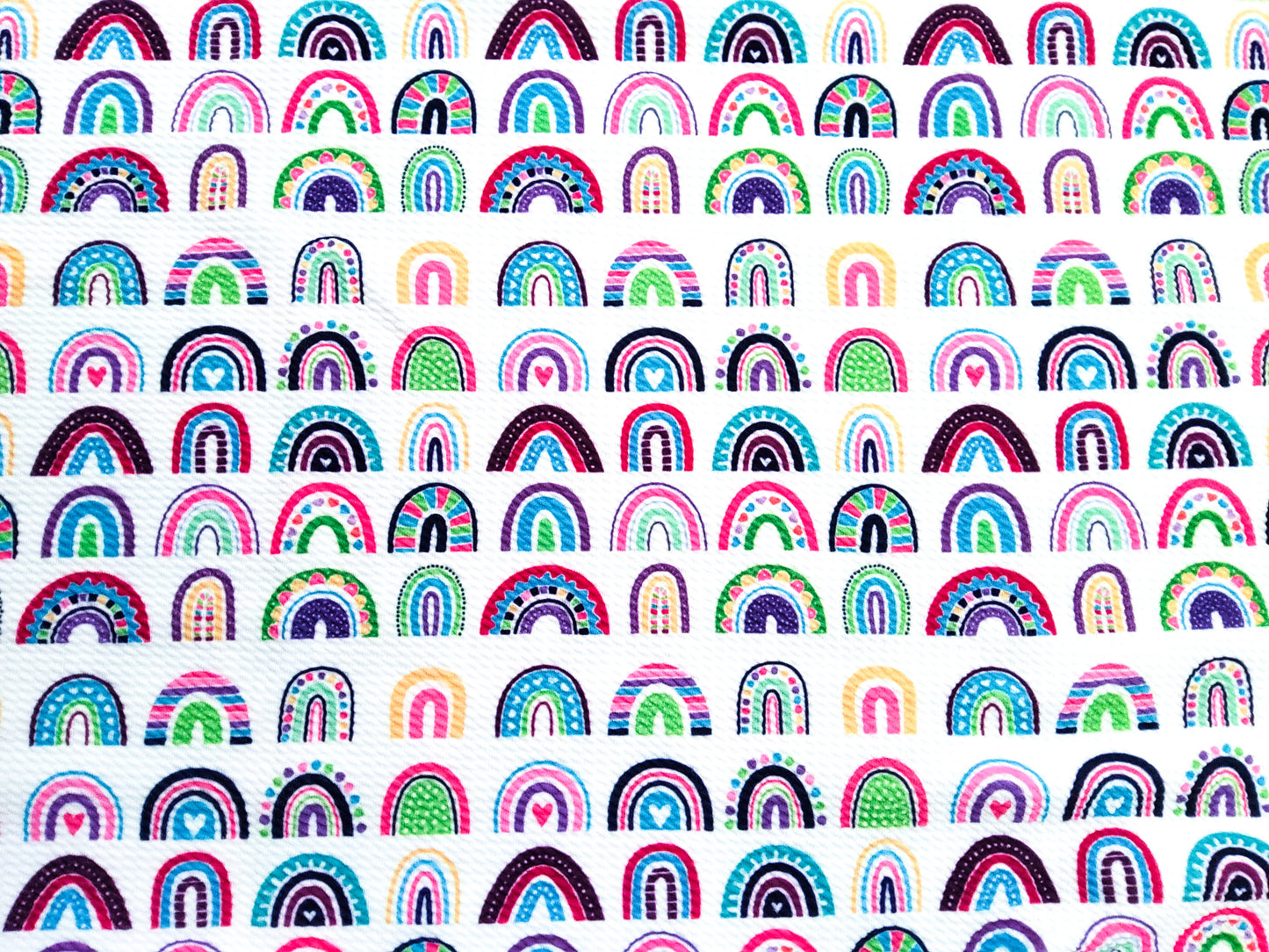 Colorful Rainbows Bullet Fabric Strip